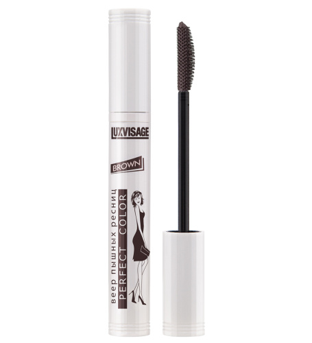 LUXVISAGE тушь д/ресниц perfect color веер пышных ресниц brown 8г